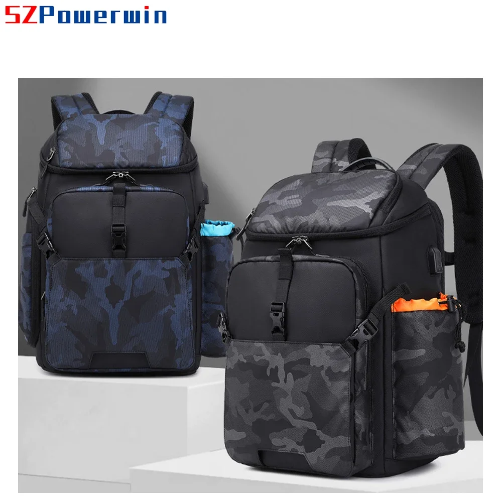 Drone Camera Waterproof - Powerwin ใหม่ Professional กระเป๋ากล้องกันน้ํากระเป๋าเป้สะพายหลัง Multi-Function DSLR