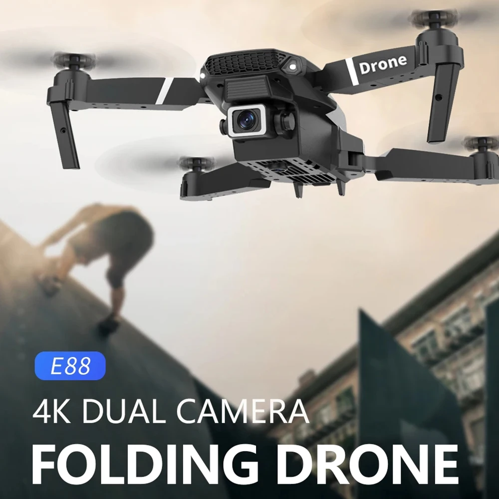 Professional Drone E88 4Kมุมกว - Drone Camera Wide Angle บทวิจารณ์และราคา